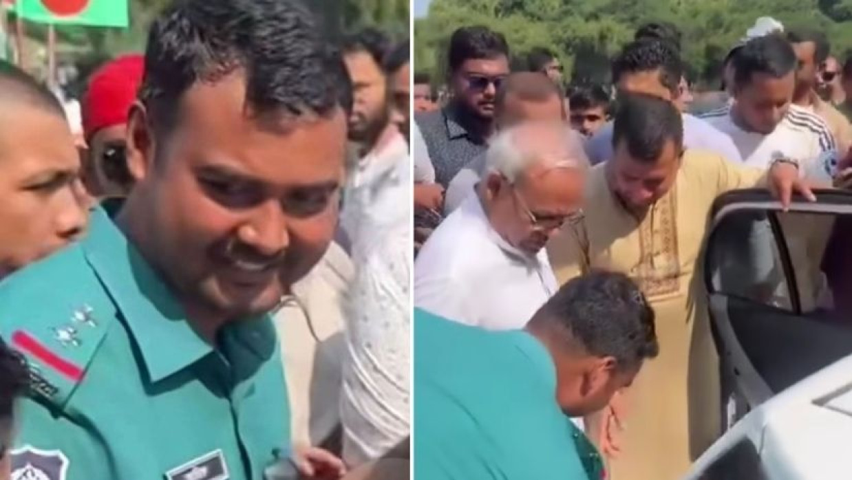 বিএনপি নেতা রিজভীর পা ধরে সালাম করা সেই পুলিশ ক্লোজড