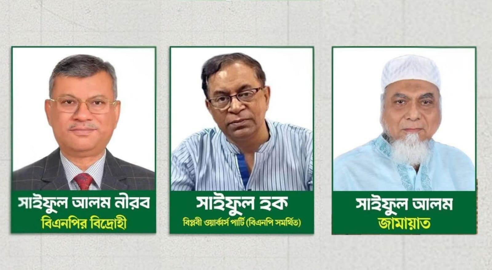 ঢাকা-১২ আসনে ‘৩ সাইফুল’