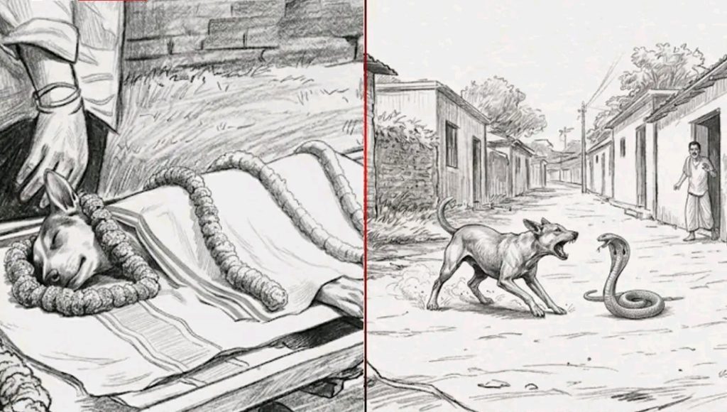 ৩০ শিশুকে বাঁচাতে একাই সাপের সঙ্গে লড়াই করে প্রাণ দিল কুকুর