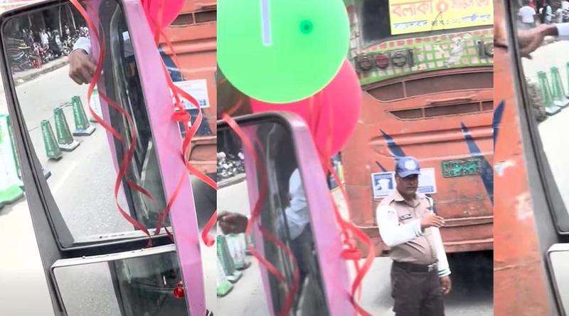 চালু হওয়ার প্রথম দিনেই পিংক বাসে ধাক্কা, বলাকা বাসকে জরিমানা
